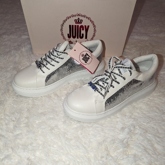 Juicy Couture Shoes - Nwt Juicy couture juicy Della white multi sequin fashion sneakers